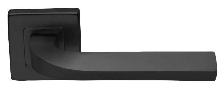 Ручка дверная TENDER S3 NERO раздельная на квадратной розетке, цвет - черный фото купить Новосибирск