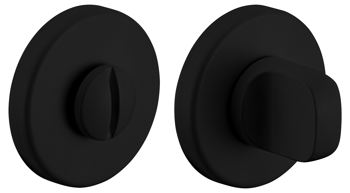 Завертка сантехническая LUX-WC-R5 NERO-ST, цвет - черный soft-touch фото купить Новосибирск