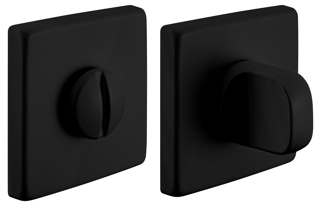 Завертка дверная LUX-WC-S5 NERO-ST, цвет - черный soft-touch фото купить Новосибирск