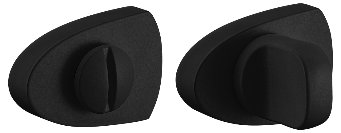 Завертка сантехническая LUX-WC-UN NERO-ST цвет - черный soft-touch фото купить Новосибирск