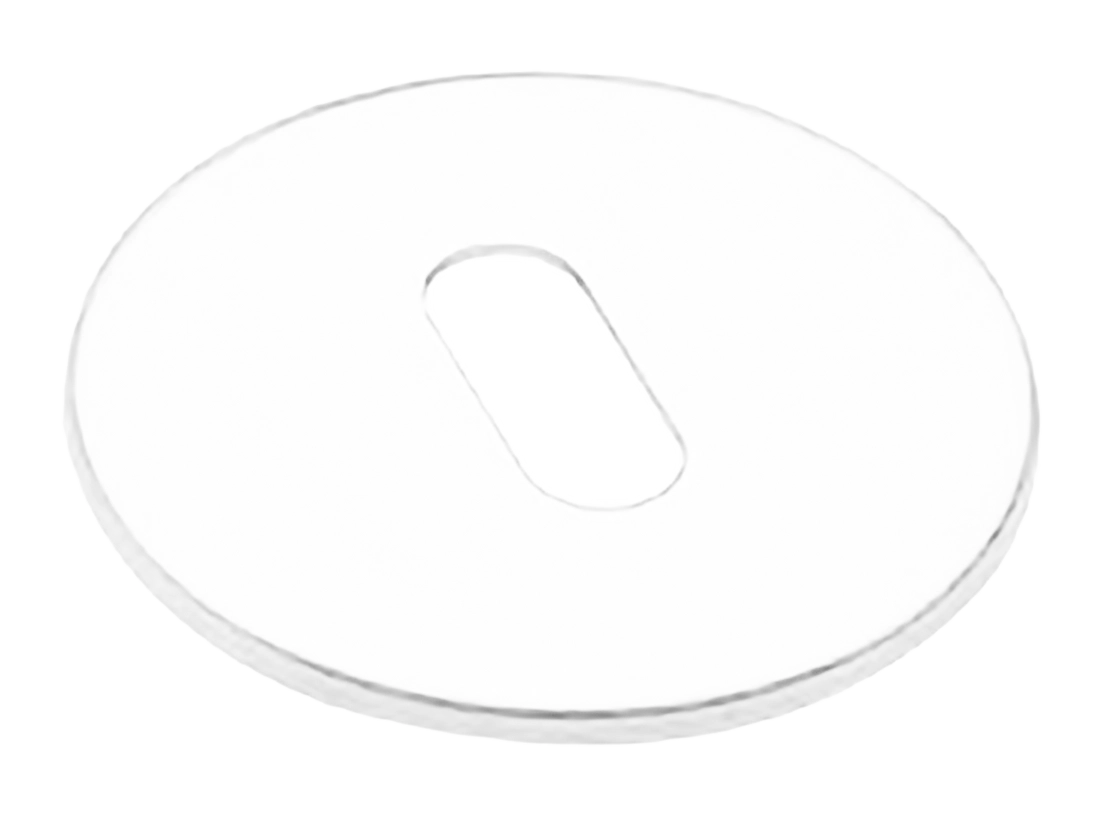 Накладка на ключевой цилиндр LUX-FK-R5 BIA на круглой розетке под ключ буратино, цвет - белый фото купить Новосибирск