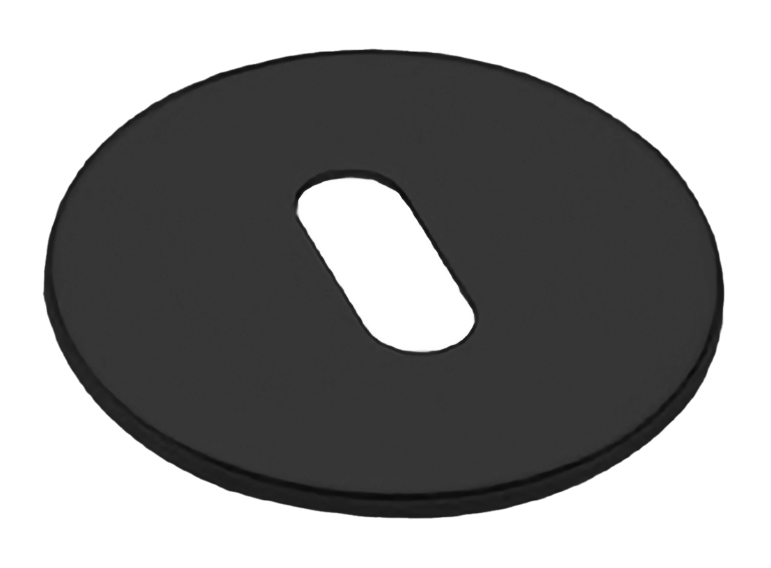 Накладка на ключевой цилиндр LUX-FK-R5 NERO на круглой розетке под ключ буратино, цвет - черный фото купить Новосибирск
