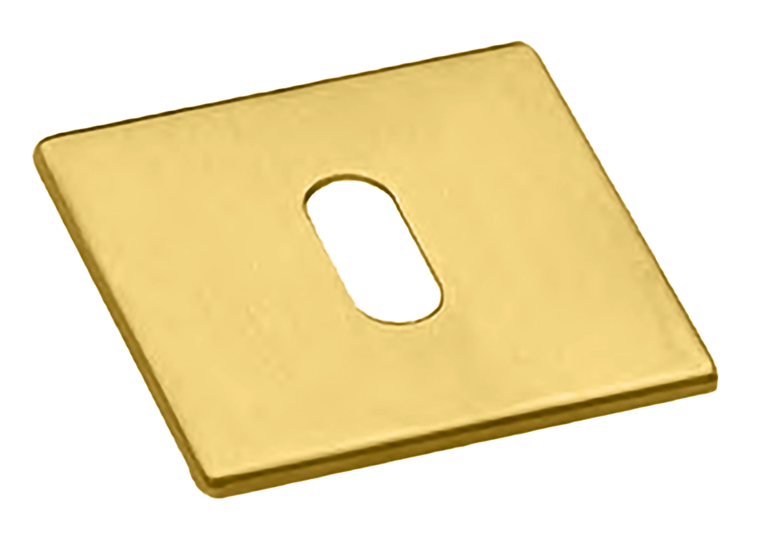 Накладка на ключевой цилиндр LUX-FK-S5 OTL на квадратной розетке под ключ буратино, цвет - золото фото купить Новосибирск