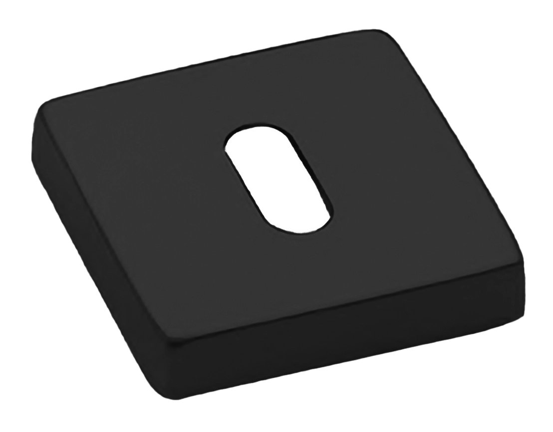 Накладка на ключевой цилиндр LUX-FK-S4-E NERO на квадратной розетке под ключ буратино, цвет - черный фото купить Новосибирск
