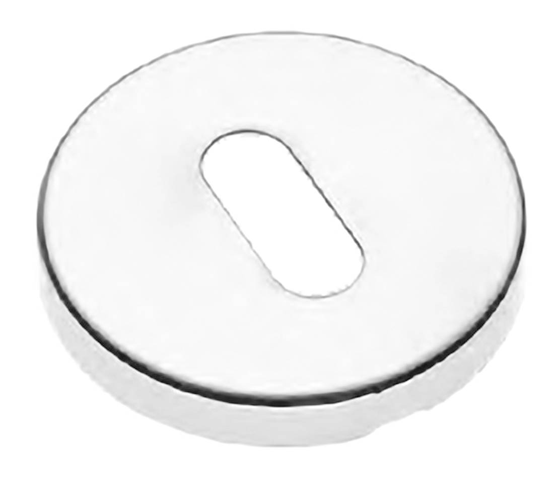 Накладка на ключевой цилиндр LUX-FK-R3 BIA на круглой розетке под ключ буратино, цвет - белый фото купить Новосибирск