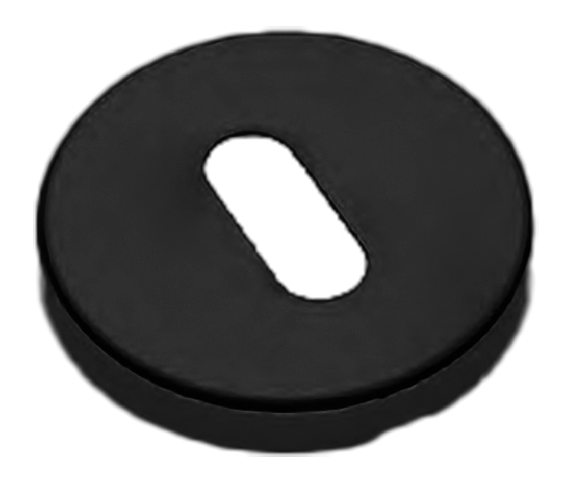 Накладка на ключевой цилиндр LUX-FK-R3 NERO на круглой розетке под ключ буратино, цвет - черный фото купить Новосибирск