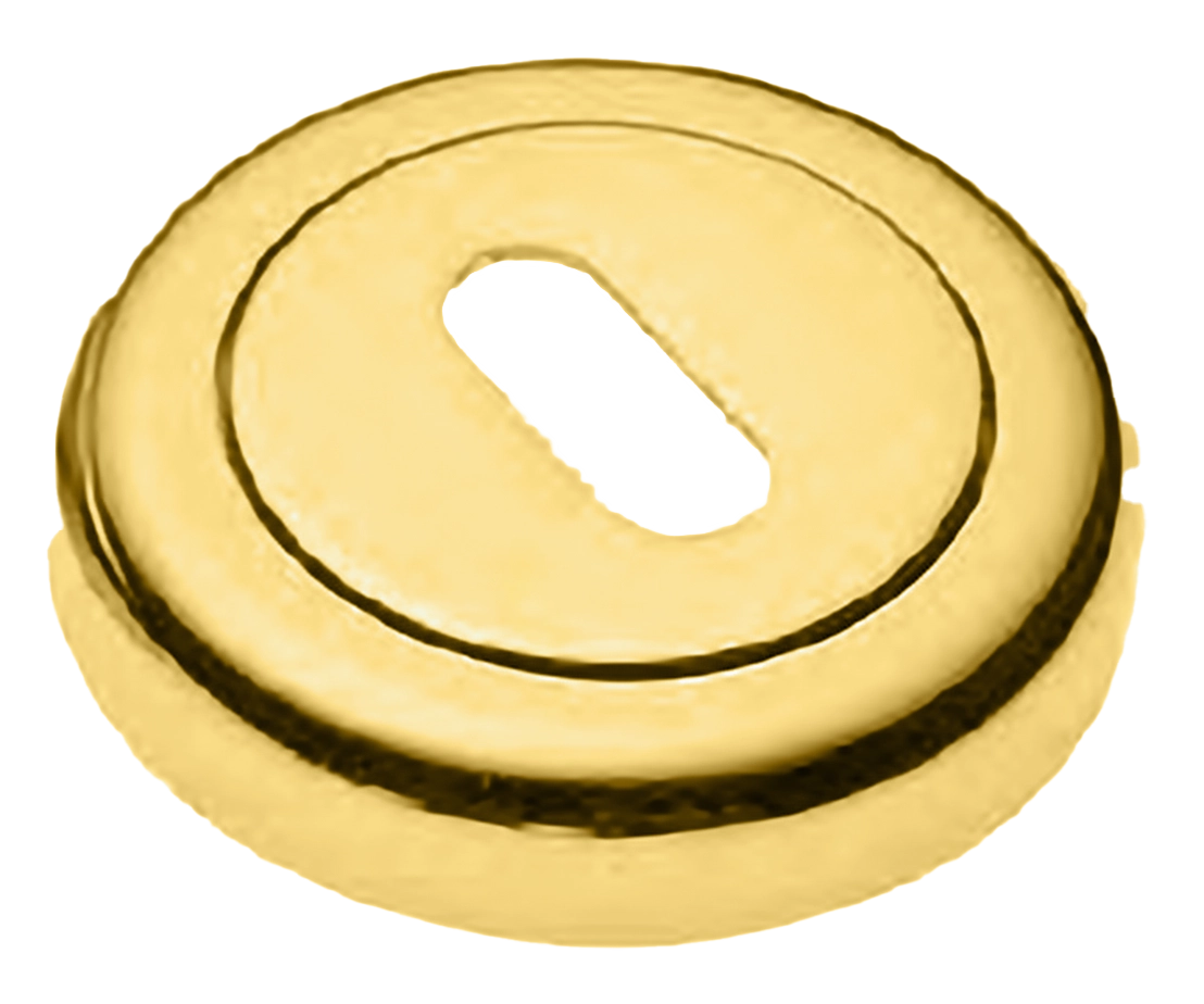 Накладка на ключевой цилиндр LUX-FK-R4 OTL на круглой розетке под ключ буратино, цвет - золото фото купить Новосибирск
