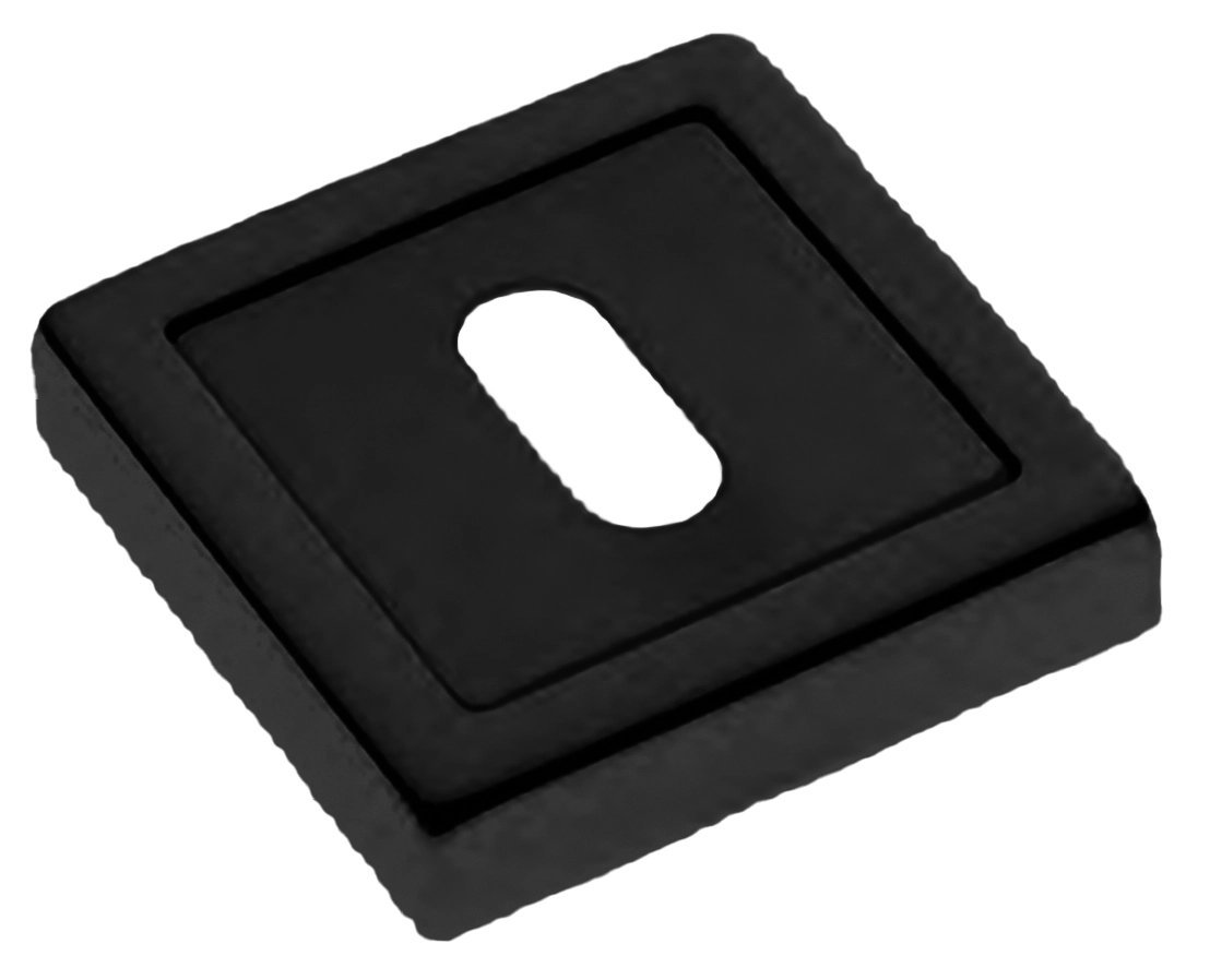 Накладка на ключевой цилиндр LUX-FK-S3 NERO на квадратной розетке под ключ буратино, цвет - черный фото купить Новосибирск