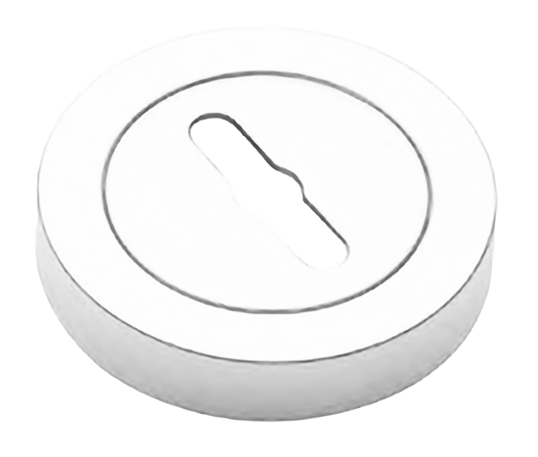 Накладка на ключевой цилиндр LUX-SK-R2 BIA на круглой розетке под сувальдный ключ, цвет - белый фото купить Новосибирск