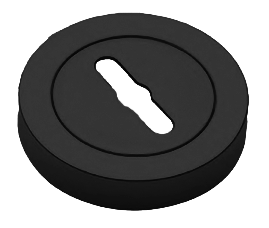 Накладка на ключевой цилиндр LUX-SK-R2 NERO на круглой розетке под сувальдный ключ, цвет - черный фото купить Новосибирск