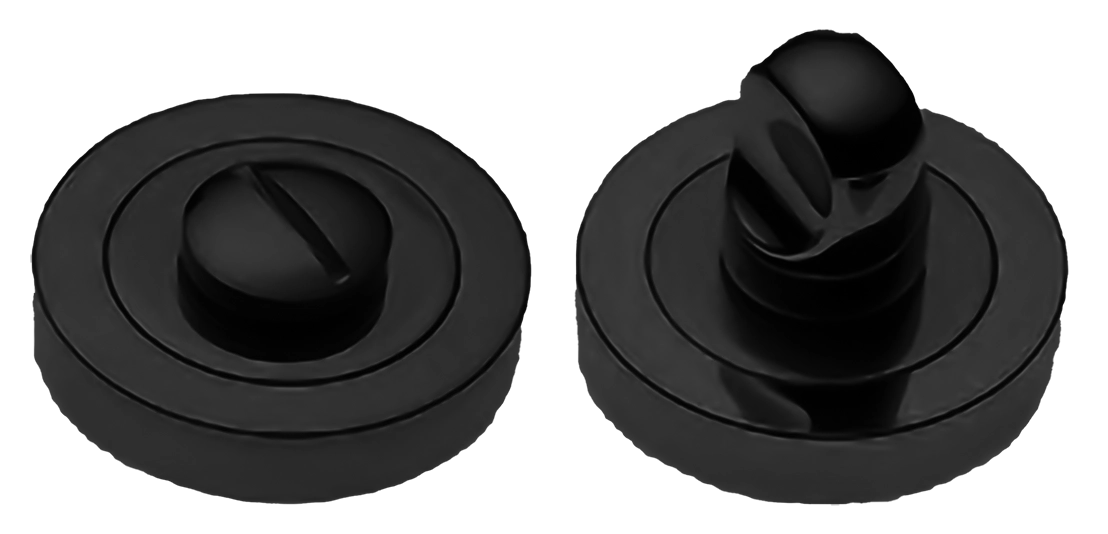 Завертка сантехническая LUX-WC-R4-LU NERO на круглой розетке, цвет  - черный фото купить Новосибирск