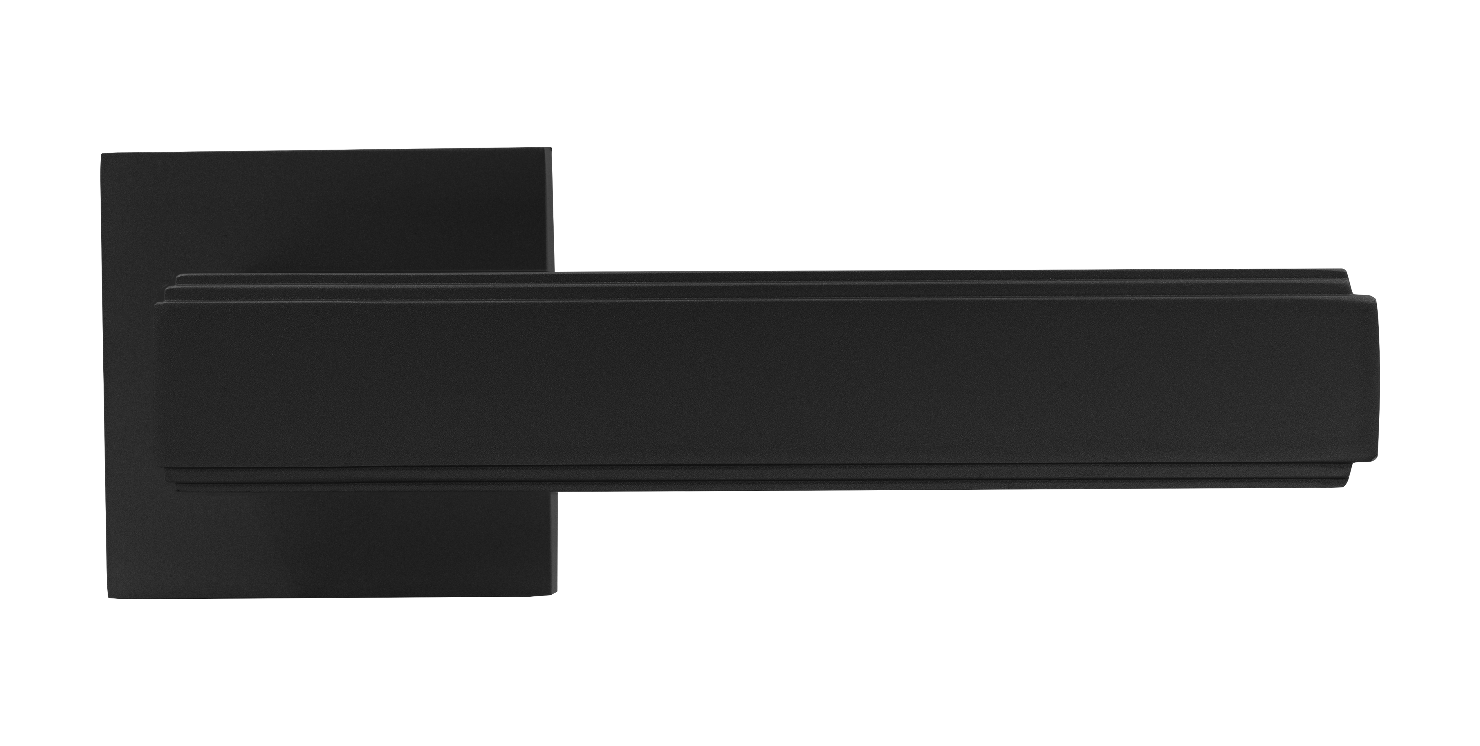 Ручка дверная MH-64-S6 BL STEPS на квадратной розетке 6 мм, цвет черный фото купить в Новосибирске