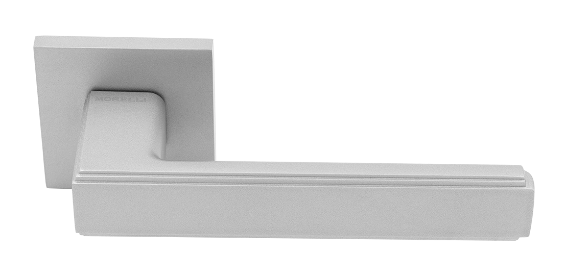 Ручка дверная MH-64-S6 ASC STEPS на квадратной розетке 6 мм, цвет анодированный матовый хром фото купить Новосибирск