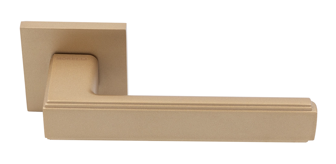 Ручка дверная MH-64-S6 FTG STEPS на квадратной розетке 6 мм, цвет матовое итальянское золото фото купить Новосибирск