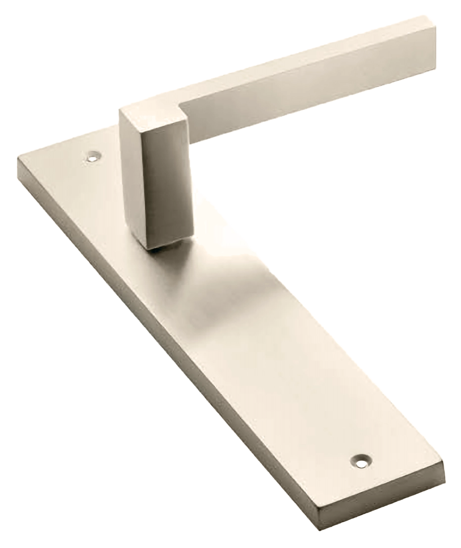 Ручка дверная на планке STONE PL NIS, цвет матовый никель, латунь фото купить в Новосибирске