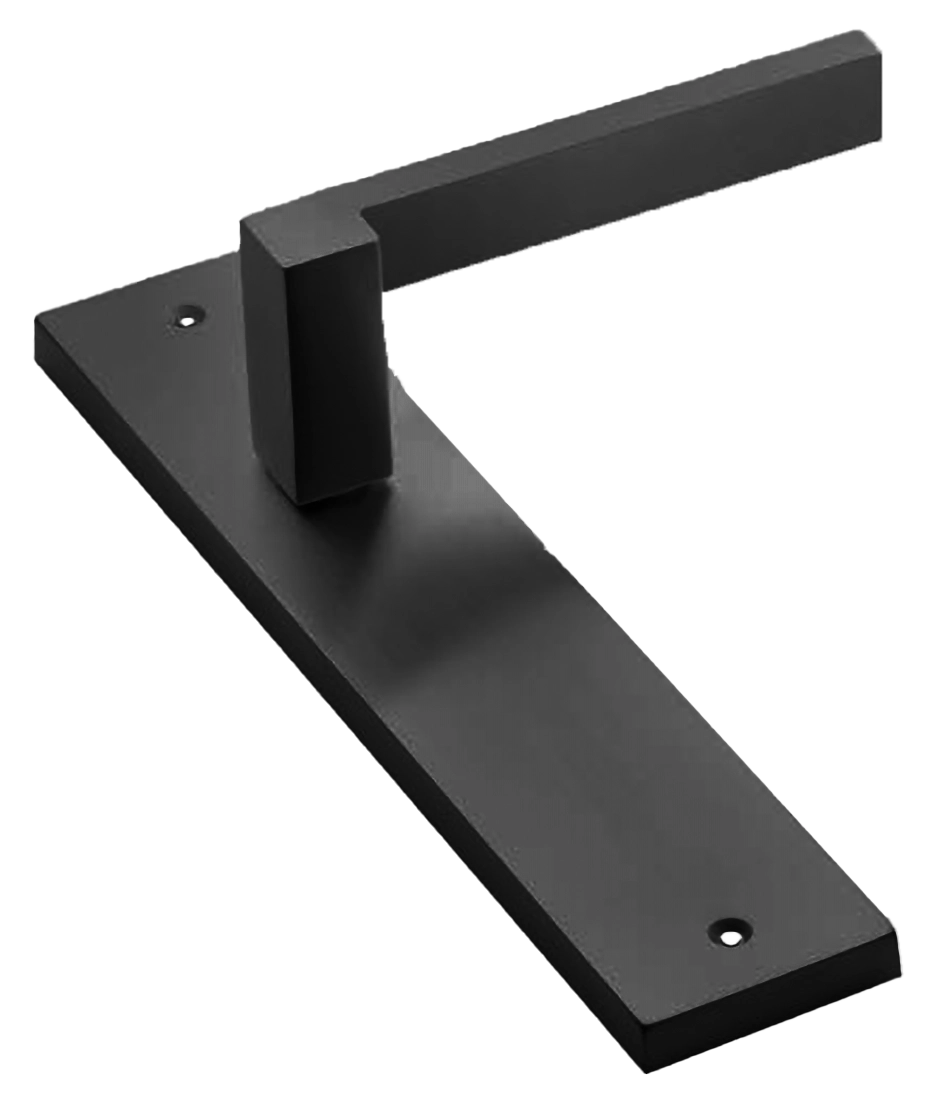 Ручка дверная на планке STONE PL NERO, цвет черный, латунь фото купить в Новосибирске