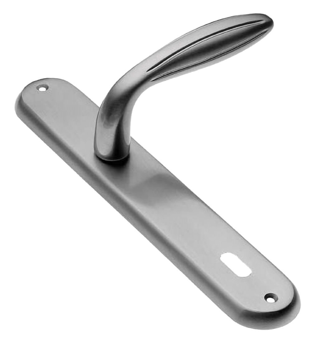 Ручка дверная на планке BUD PL CSA, цвет матовый хром, латунь фото купить в Новосибирске