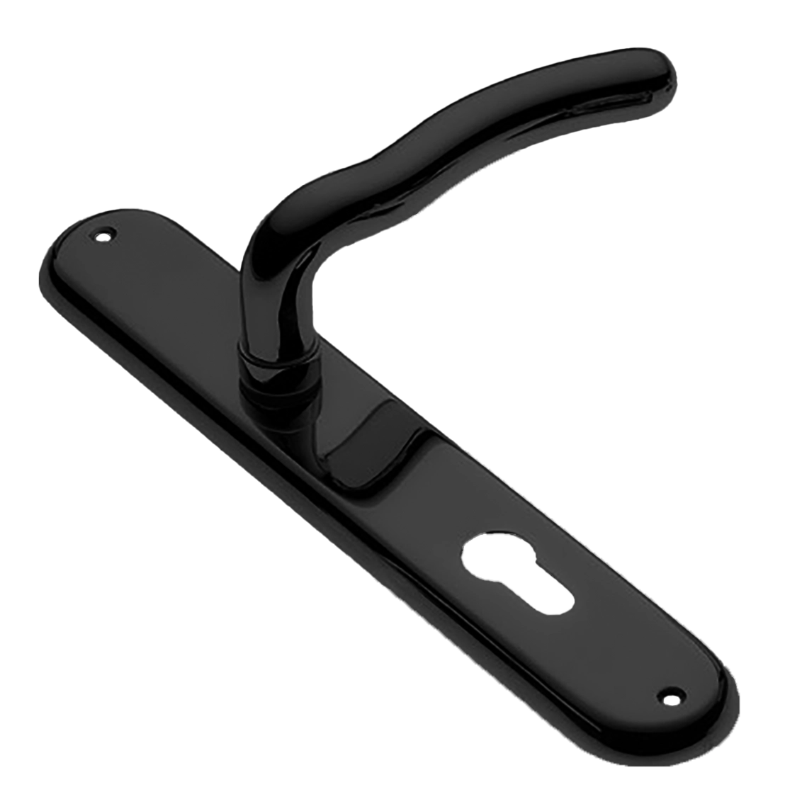 Ручка дверная на планке SNAKE PL NERO, цвет черный, латунь фото купить в Новосибирске