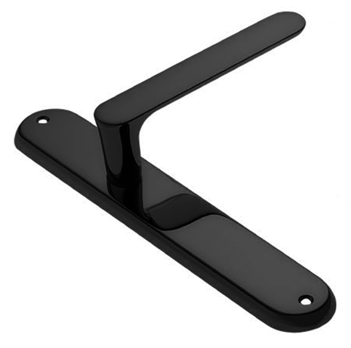 Ручка дверная на планке LE BOAT PL NERO, цвет черный, латунь фото купить в Новосибирске