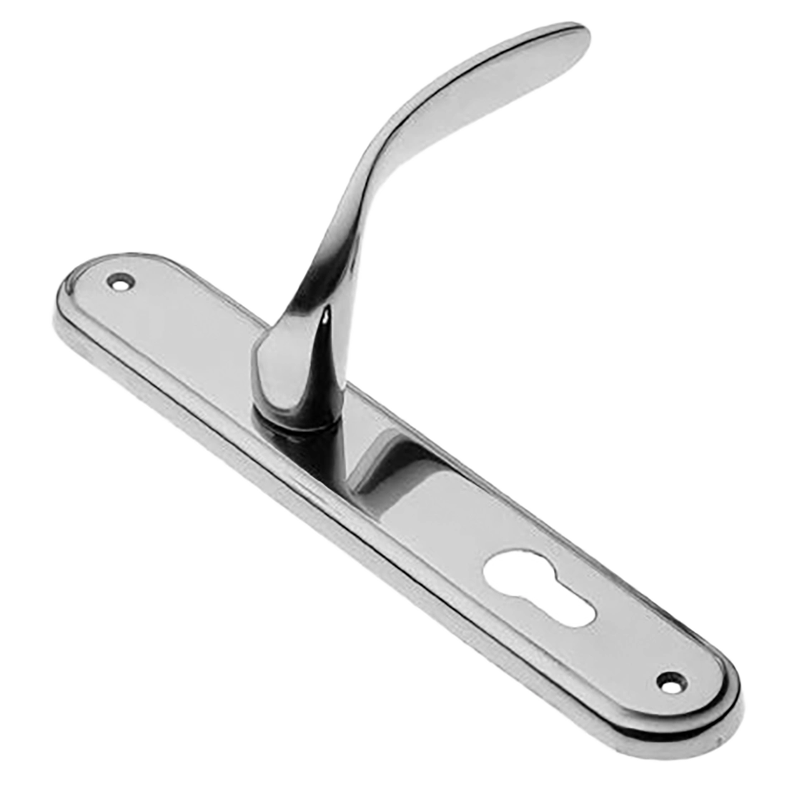 Ручка дверная на планке COBRA PL CRO, цвет хром, латунь фото купить в Новосибирске