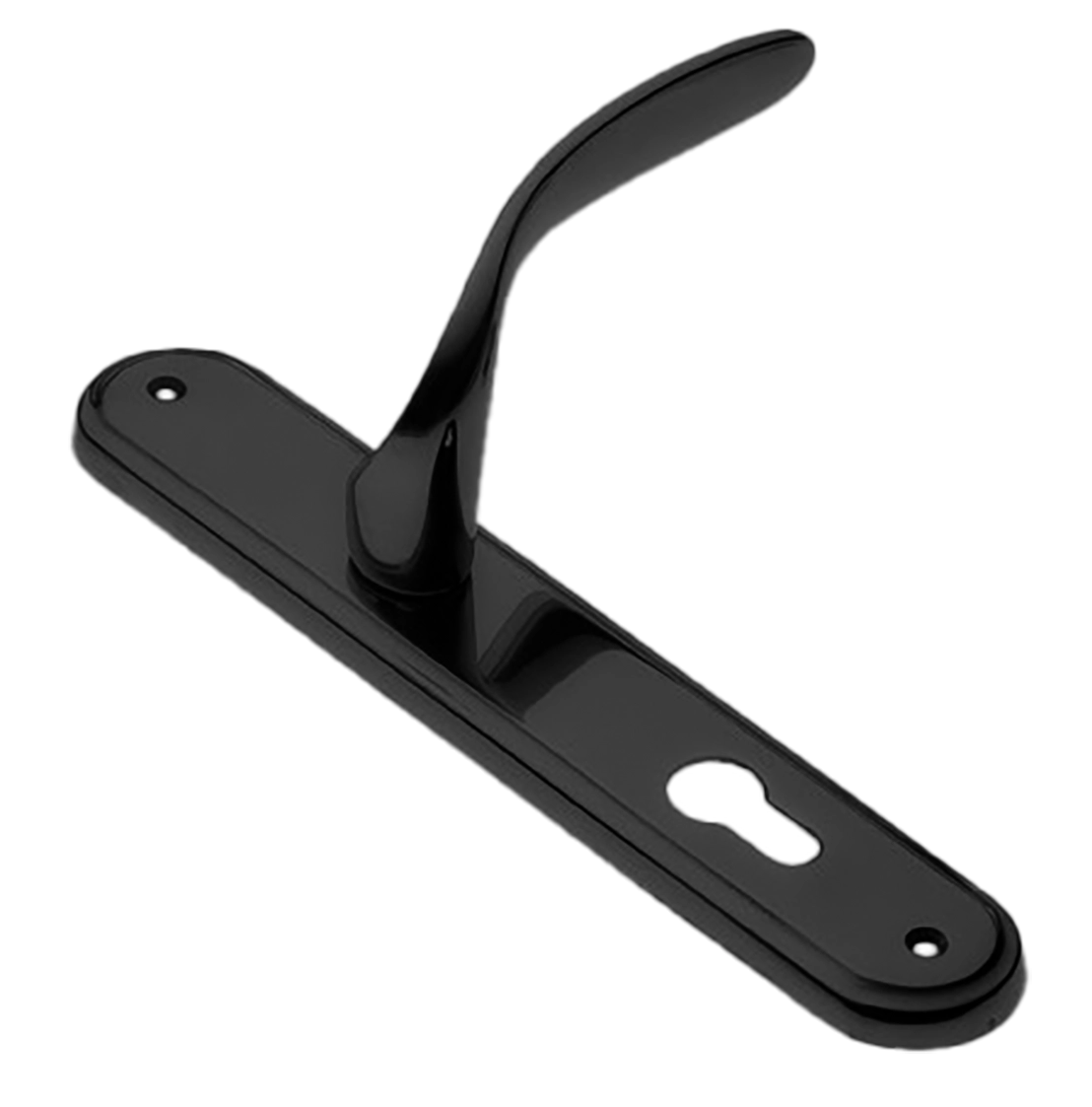 Ручка дверная на планке COBRA PL NERO, цвет черный, латунь фото купить в Новосибирске