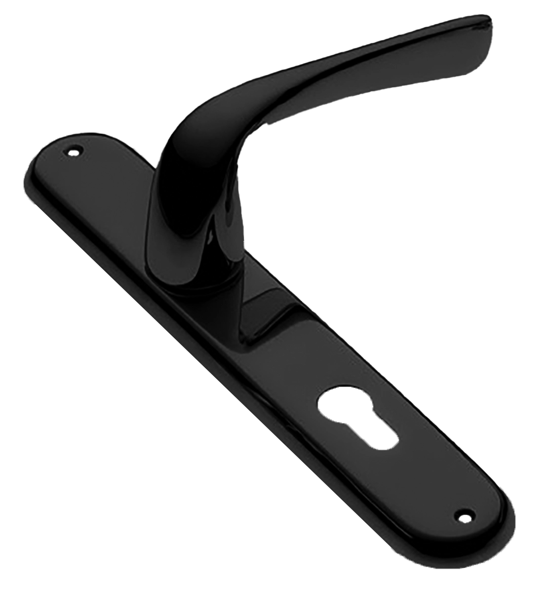 Ручка дверная на планке LE MANS PL NERO, цвет черный, латунь фото купить в Новосибирске