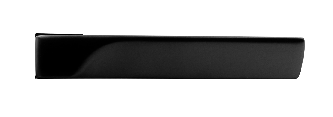 Ручка дверная FIORD-SM NERO-ST, с невидимой квадратной розеткой, цвет черный soft-touch, ЦАМ фото купить в Новосибирске