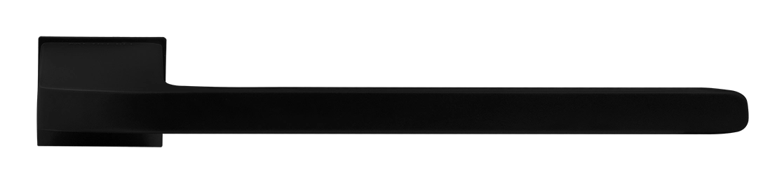 Ручка дверная SPUTNIK-SM NERO-ST с невидимой квадратной розеткой, цвет черный soft-touch, ЦАМ фото купить в Новосибирске