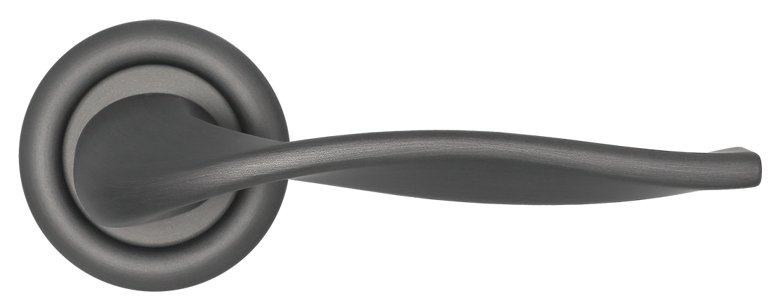 Ручка дверная SKYSCRAPER R7 SST на круглой розетке, цвет Летняя гроза/Summer Storm фото morelli Новосибирск