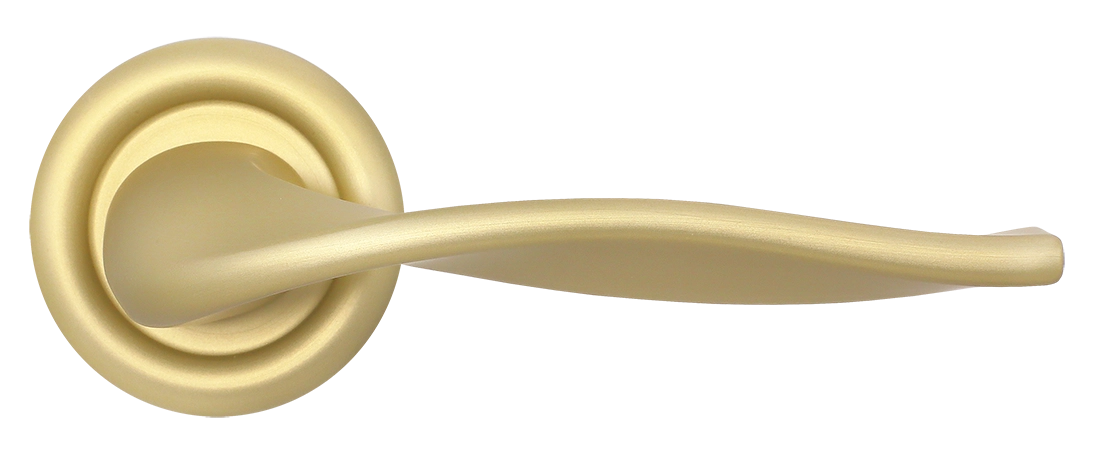 Ручка дверная SKYSCRAPER R7 AH на круглой розетке, цвет Осенний мёд/Autumn Honey фото купить в Новосибирске