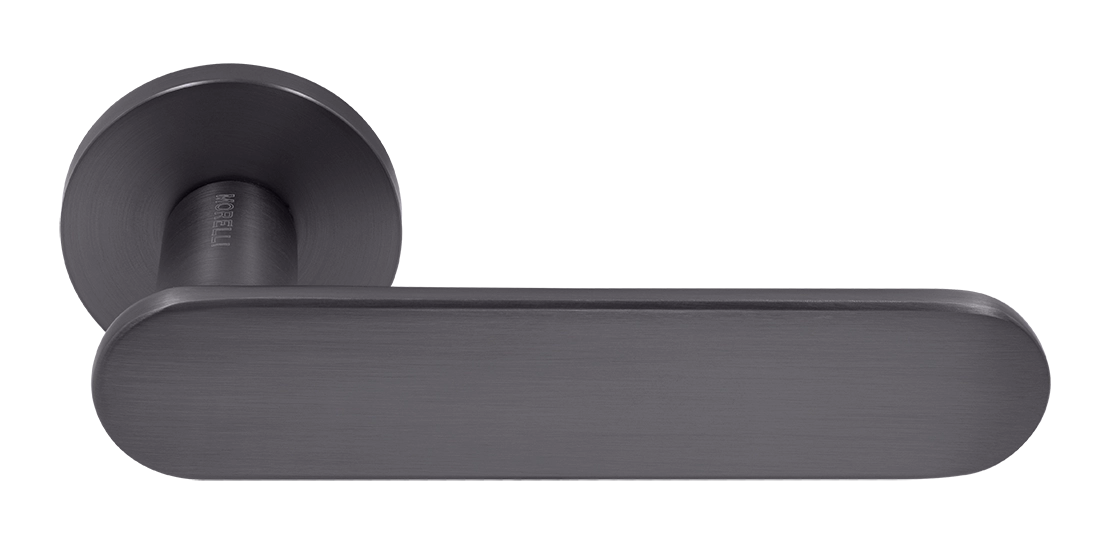 Ручка дверная MH-65-R6 R6 SEMPIONE GR на круглой розетке, цвет графит фото купить Новосибирск