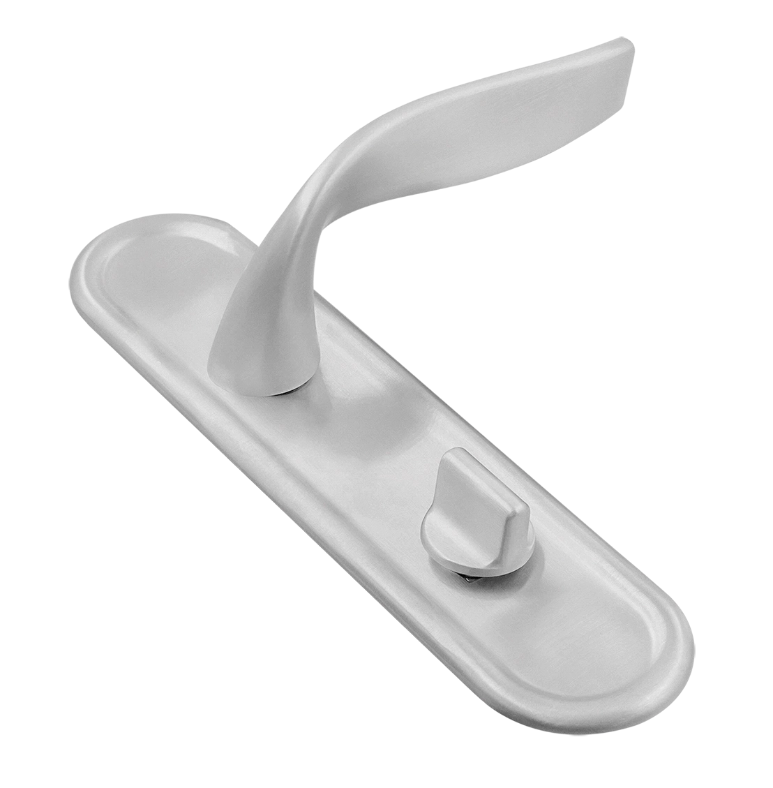 Ручка дверная SKYSCRAPER PLR WC SSW на планке под сантехническую завертку, цвет Стокгольмский снегопад/Stockholm Snowfall фото купить Новосибирск