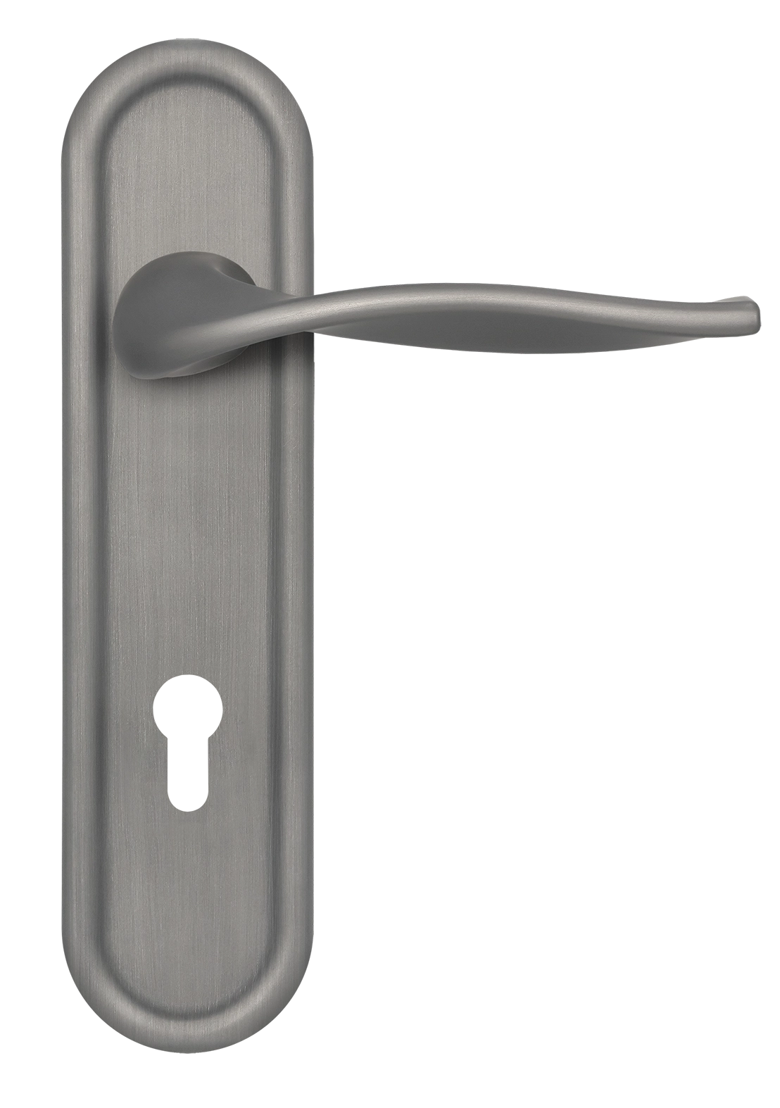 Ручка дверная SKYSCRAPER PLR KH WF на планке под ключевой цилиндр, цвет Зимняя стужа/Winter Frost фото купить Новосибирск