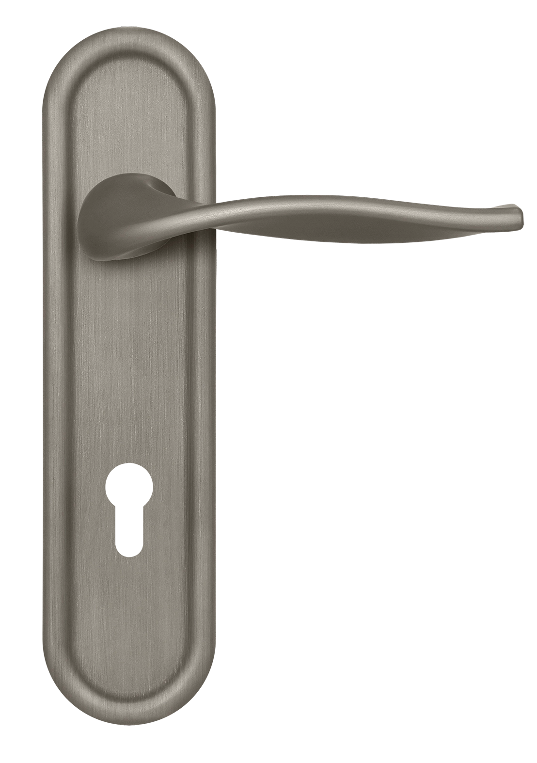 Ручка дверная SKYSCRAPER PLR KH SMI на планке под ключевой цилиндр, цвет Весенняя дымка/Spring Mist фото купить Новосибирск