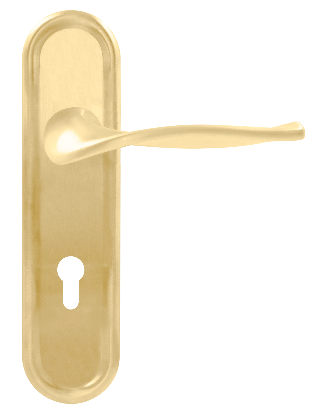 Ручка дверная SKYSCRAPER PLR KH AH на планке под ключевой цилиндр, цвет Осенний мёд/Autumn Honey фото купить Новосибирск