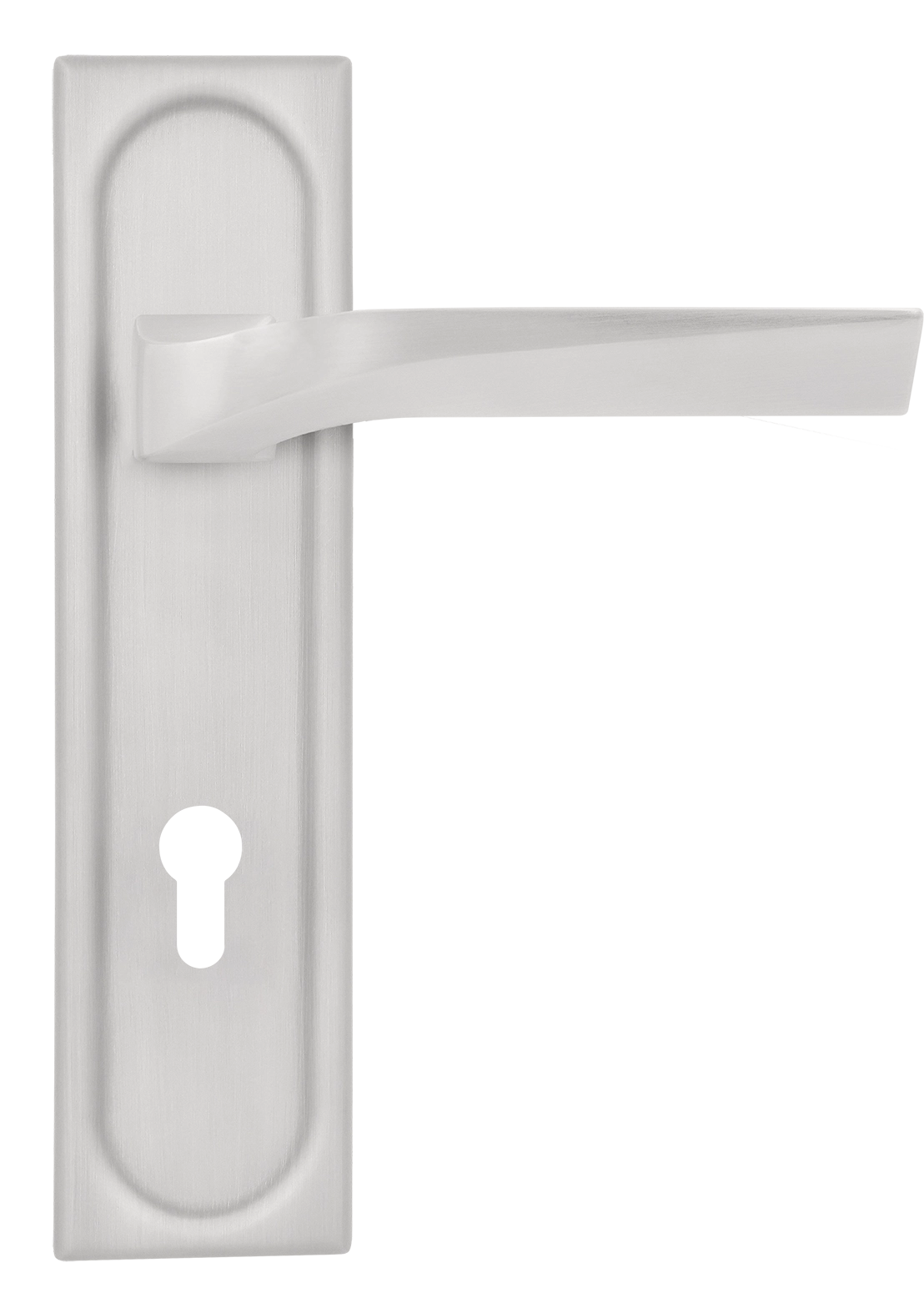 Ручка дверная WD CONCERT HALL PLS KH SSW на планке под ключевой цилиндр, цвет Стокгольмский снегопад/Stockholm Snowfall фото купить Новосибирск