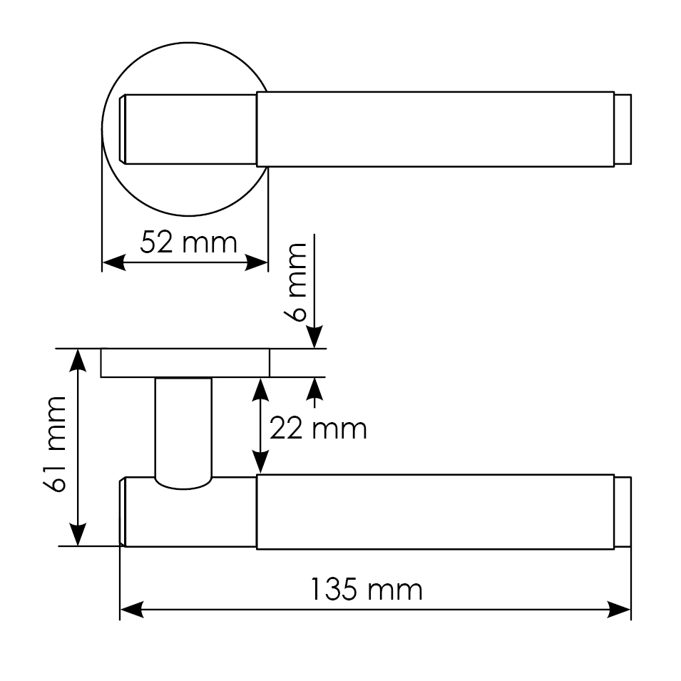 Комплект дверных ручек MH-57-R6T BL + защёлка бесшумная M1895 BL + петли врезные универсальные MSN 100X70X2.5-4BB BL (2шт), цвет черный фото купить в Новосибирске