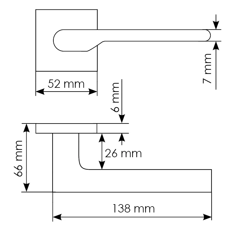 Комплект дверных ручек MH-53-S6 W + защёлка бесшумная M1895 W + петли врезные универсальные MSN 100X70X2.5-4BB W (2шт), цвет белый фото купить в Новосибирске