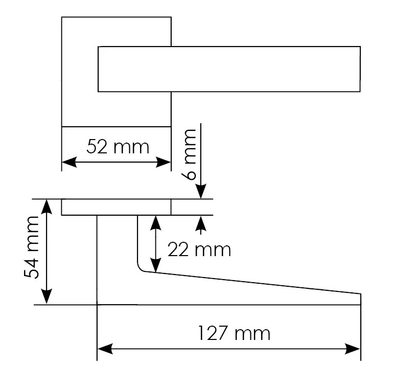 Комплект дверных ручек MH-54-S6 BL с заверткой MH-WC-S6 BL + замок M1895 BL, цвет черный фотомореллиНовосибирск