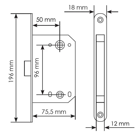 Комплект дверных ручек MH-54-S6 BL с заверткой MH-WC-S6 BL + замок M1895 BL, цвет черный фото дверная фурнитура Новосибирск