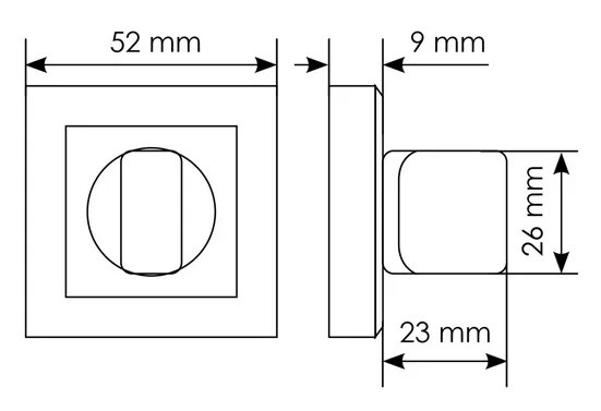 Комплект дверных ручек MH-28 BL-S с заверткой MH-WC-S BL, цвет черный  фотомореллиНовосибирск