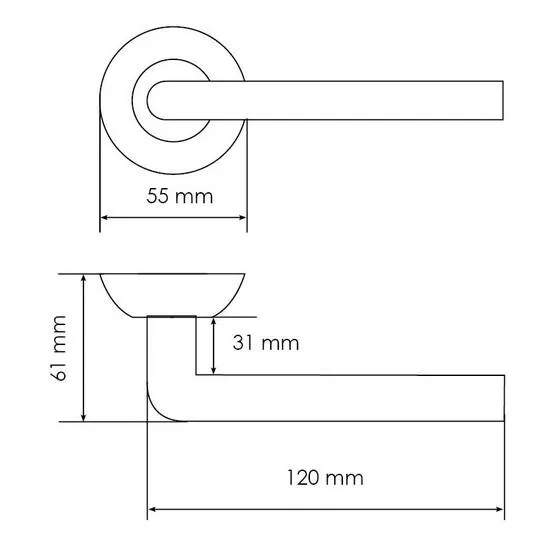 Комплект дверных ручек MH-03 BL с заверткой MH-WC BL + магнитный замок M1895 BL, цвет черный  фотомореллиНовосибирск