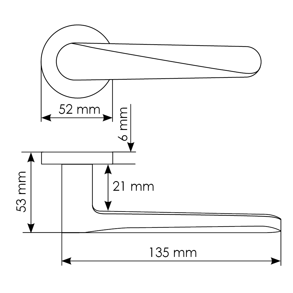 Комплект дверных ручек MH-58-R6 BL с заверткой MH-WC-R6 BL + магнитный замок M1895 BL, цвет черный фотомореллиНовосибирск