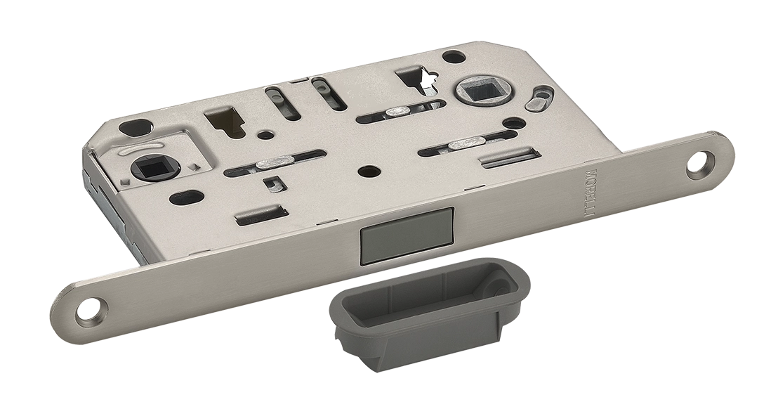 Защелка межкомнатная M1885 MSN магнитная под цилиндр, цвет матовый сатинированный никель фото купить Новосибирск