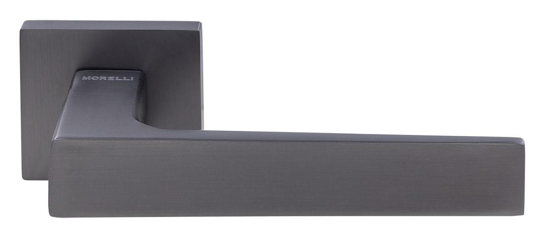 Ручка дверная MIRA  MH-54-S6 GR раздельная на квадратной розетке, цвет графит, ЦАМ фото купить Новосибирск