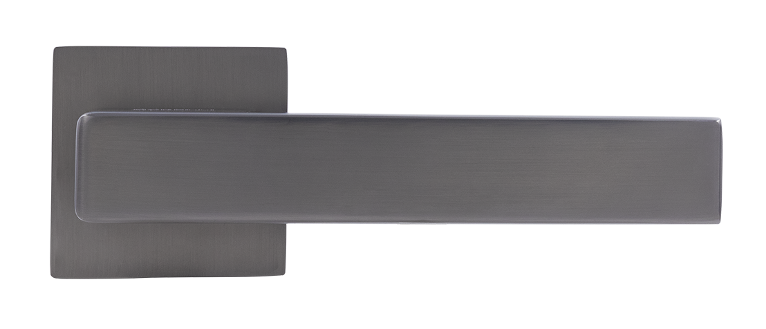 Ручка дверная LOT MH-56-S6 GR раздельная на квадратной розетке 6 мм, цвет графит, ЦАМ фото купить в Новосибирске