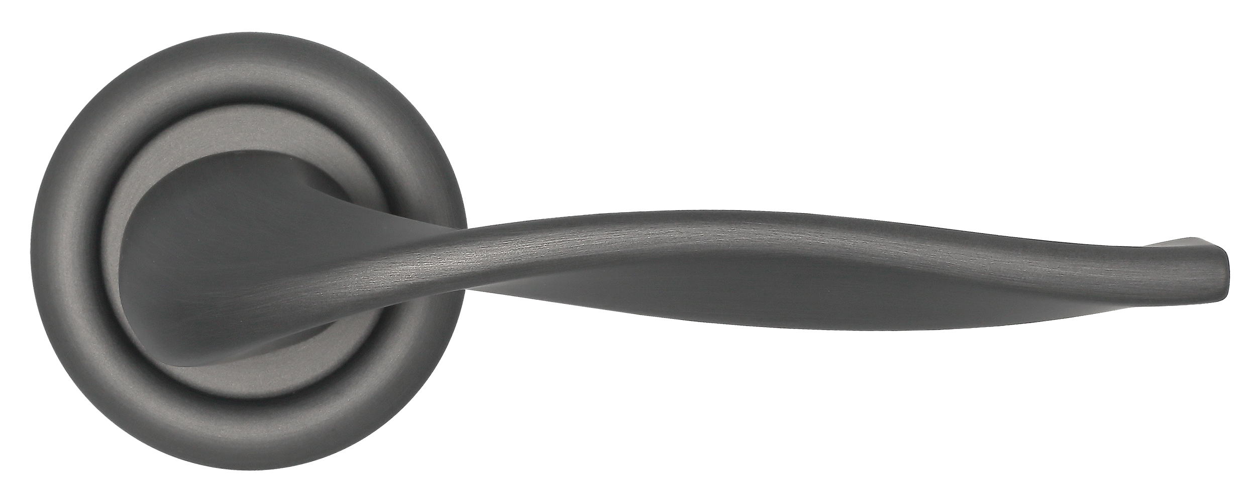 Ручка дверная SKYSCRAPER R7 SST на круглой розетке, цвет Летняя гроза/Summer Storm фото купить в Новосибирске