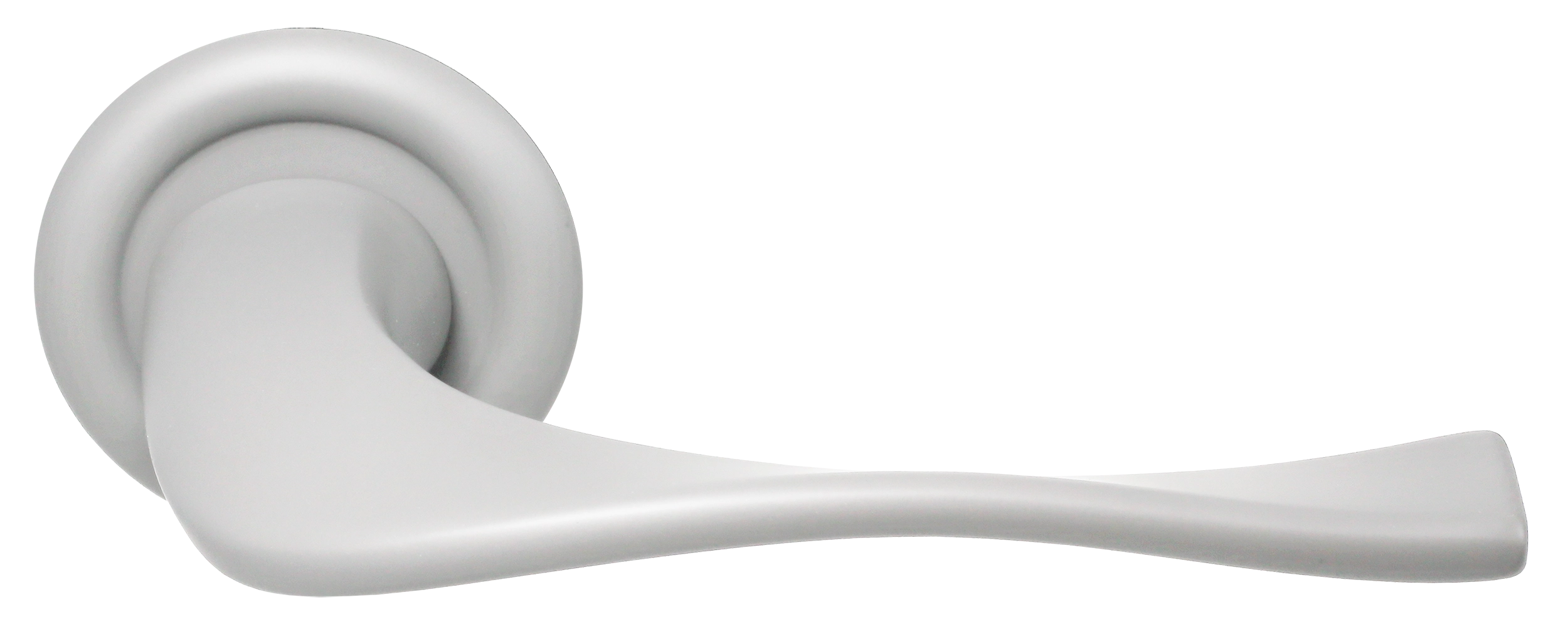 Ручка дверная SKYSCRAPER R7 SSW на круглой розетке, цвет Стокгольмский снегопад/Stockholm Snowfall фото купить Новосибирск