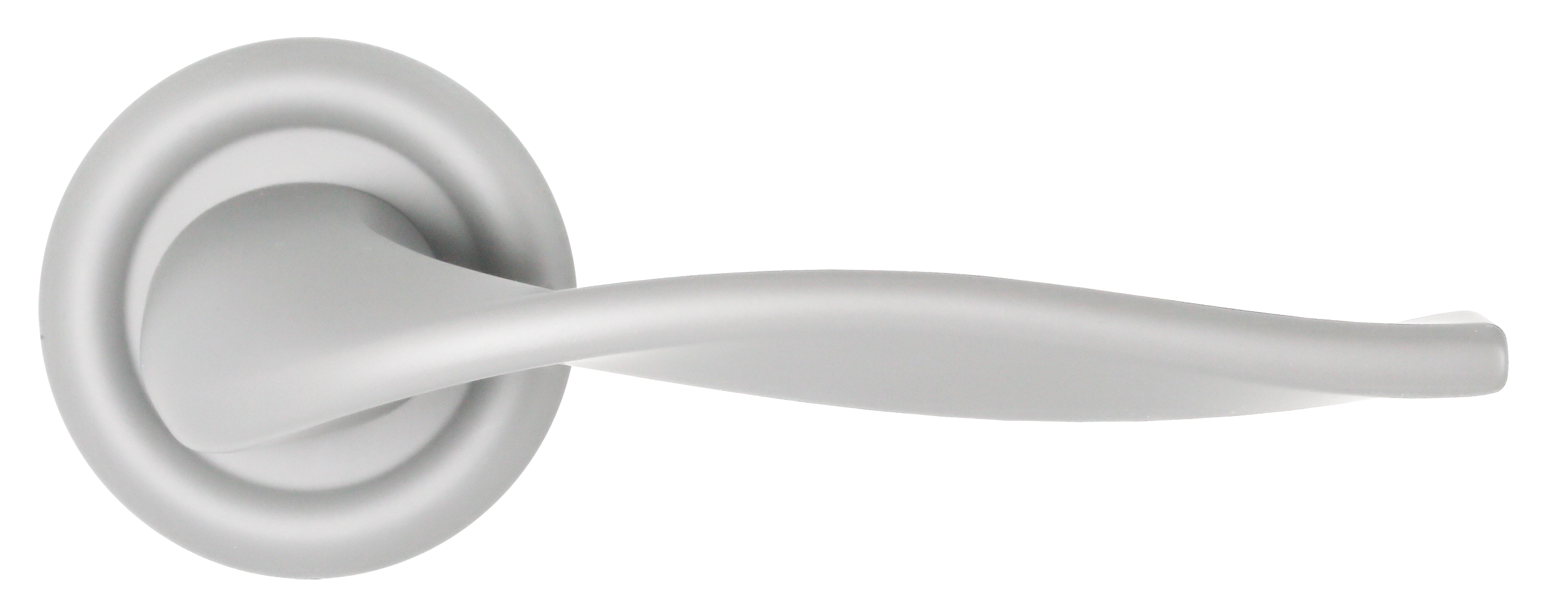 Ручка дверная SKYSCRAPER R7 SSW на круглой розетке, цвет Стокгольмский снегопад/Stockholm Snowfall фото купить в Новосибирске