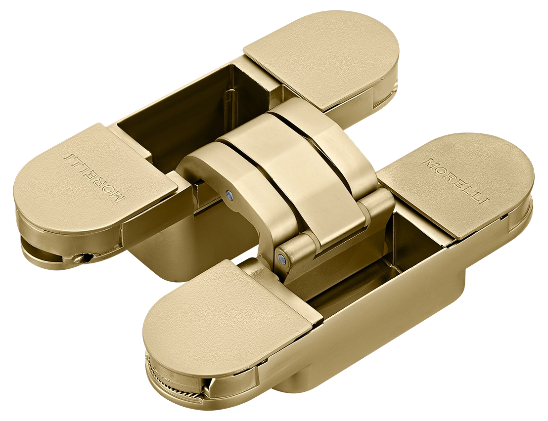 Петля скрытая HH-24 MSG врезная с 3D-регулировкой вес полотна до 40 кг, цвет матовое сатинированное золото фото купить Новосибирск